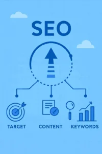 نمودار رشد سئو با تمرکز بر محتوا، هدف‌گذاری و کلمات کلیدی