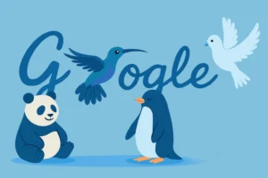 الگوریتم‌های مهم گوگل شامل پاندا، پنگوئن، مرغ مگس‌خوار و کبوتر